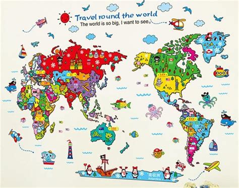 Creative World Map Mural - Mural Wall