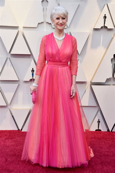 Helen Mirren at the 2019 Oscars | Pink Dresses at the Oscars 2019 | POPSUGAR Fashion Photo 24