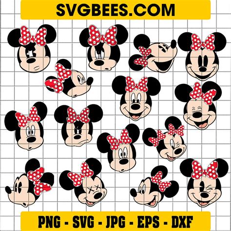 Minnie Mouse Face SVG by SVGbees: SVG Files for Cricut - Get Premium ...