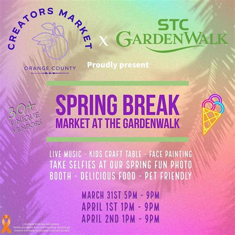 STC Gardenwalk Spring Break Market, STC Anaheim GardenWalk, 31 March to 2 April | AllEvents