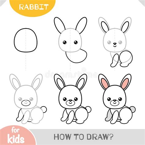 How To Draw A Cute Bunny Step By Step For Kids