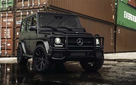 Download wallpapers Mercedes-Benz G 63 AMG, 2017, Black G63, Briсk ...