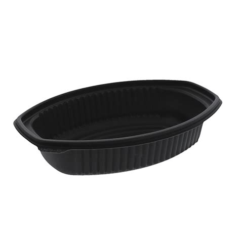 7.875 x 5.25 x 2.5" MicroMax Medium 16 oz. Oval MFPP Microwaveable Tray | Pactiv Evergreen