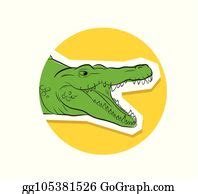 140 Alligator Open Mouth Vector Illustration Clip Art | Royalty Free - GoGraph
