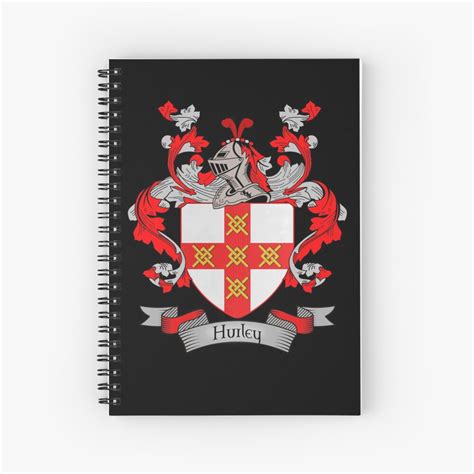 "Hurley Coat of Arms | Hurley Family Crest" Spiral Notebook by chuppys | Redbubble