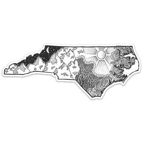 NORTH CAROLINA Sticker Car Decal North Carolina Decal Water - Etsy