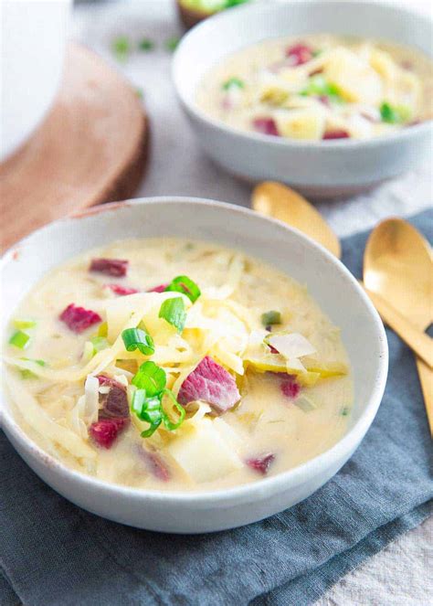 Reuben Soup - Creamy Reuben Soup Recipe with Corned Beef