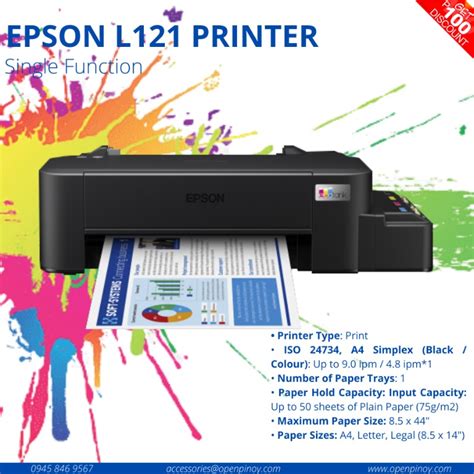 Epson EcoTank L121 A4 Ink Tank Printer, Computers & Tech, Printers, Scanners & Copiers on Carousell