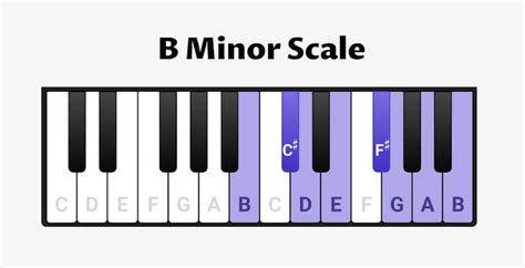 B minor scale für Piano - Scales, Chords & Exercises - OKTAV