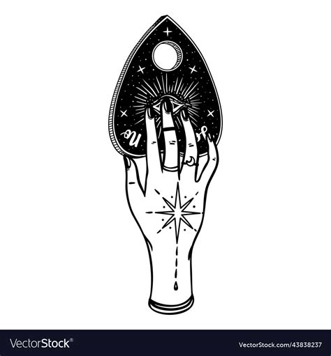 Ouija planchette for spirit talking board Vector Image