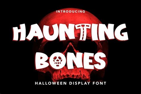 Web Font Haunting Bones - Halloween Display Font