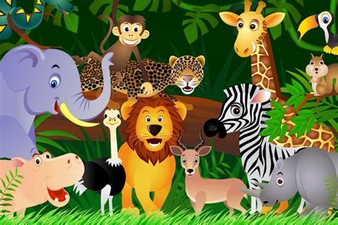 animal live in jungle - Clip Art Library