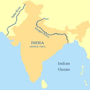 Map of the Indian subcontinent, the Indus River and the Ganges River | Social Studies Activities ...