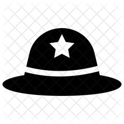 Army Cap Icon - Download in Glyph Style