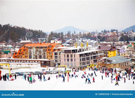 Bakuriani Mountain Resort View with Ski Lifts and Slops in January 2019 ...