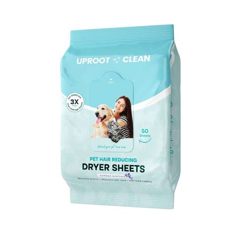 Pet Hair Dryer Sheets, 50 Count | Uproot Clean