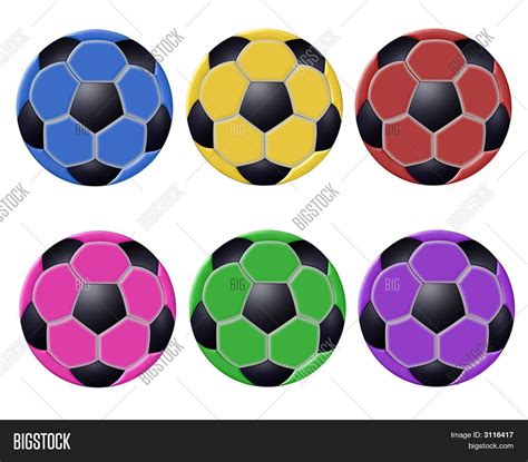 Colored Soccer Balls Image & Photo (Free Trial) | Bigstock