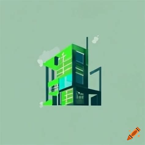 Minimalist logo design for ebd with green building design