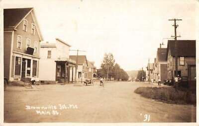 Brownville Junction Maine Main Street Real Photo Vintage Postcard AA27149 | eBay