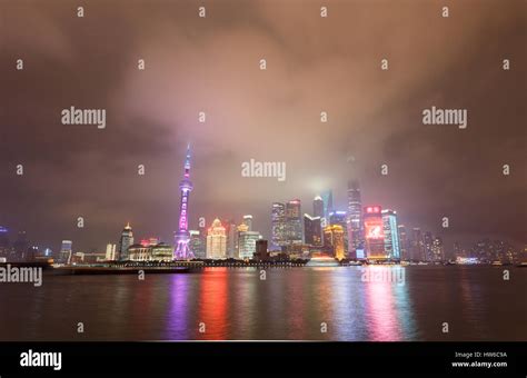 Beautiful night view of Shanghai, the Bund Stock Photo - Alamy