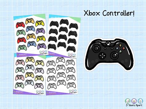 Xbox Controller Stickers Video Game Console Gamer Deco - Etsy