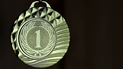 Medal Competition Winner On Black Background Stock Footage SBV ...