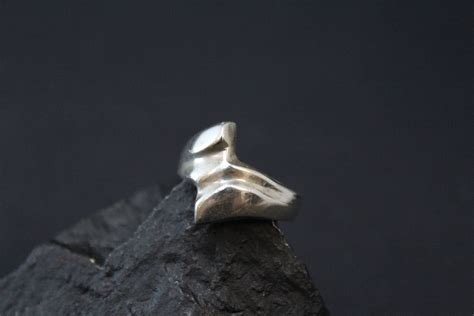 Sterling Silver Free Form Ring, Modern Sterling Silver Ring, Free Form Jewelry, Modernist ...