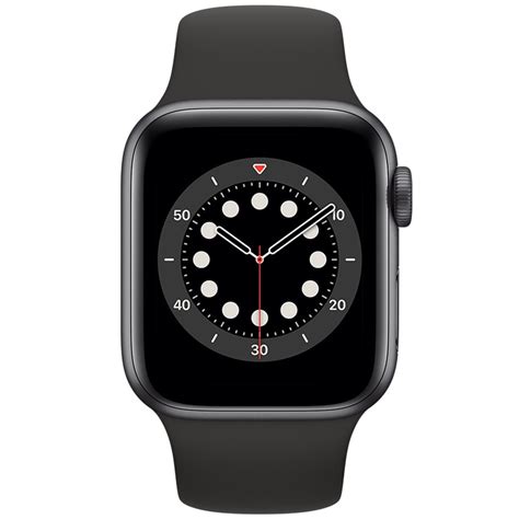 Apple Watch Series 6 (GPS) 40mm Space Grey Aluminium Case with Black ...