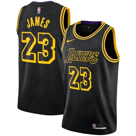 Men's Nike LeBron James Black Los Angeles Lakers City Edition ...