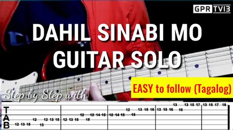 Dahil Sinabi Mo - Guitar Solo Step by Step Tutorial with Tabs - YouTube