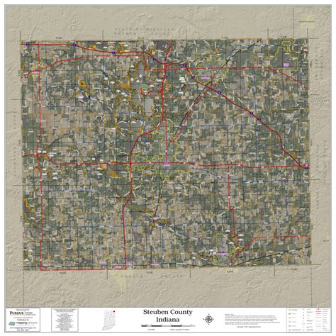 Steuben County Indiana 2022 Aerial Wall Map | Mapping Solutions