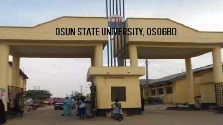 Osun State University Tuition Fee and Courses (Accredited).