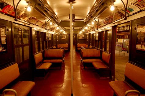 Gorgeous 1920's NY subway car (note the ceiling fans!) | Flickr