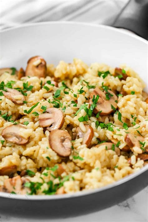 Risotto with Mushrooms (So Creamy And Delicious!) - Our Zesty Life