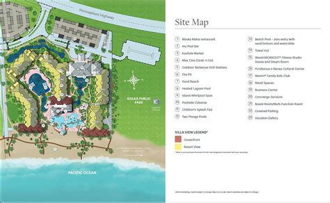 Westin Nanea Ocean Villas Map