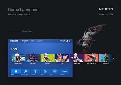 Nexon Game Launcher on Behance