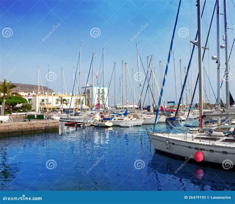 Gran Canaria Puerto De Mogan Marina Boats Stock Photo - Image of grand, palmas: 26479192