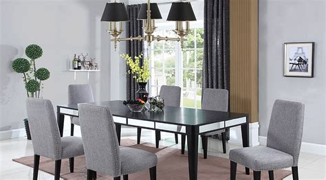 Modern Style Dining in a Black Matte Finish Dining Table and Chairs ...