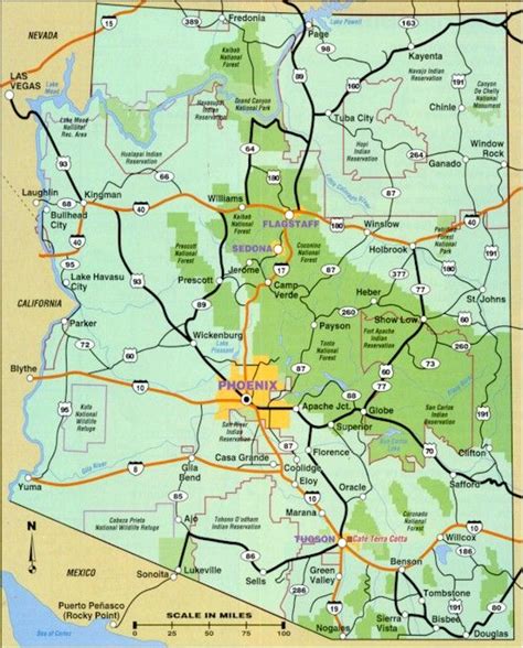 Map Of Southern Arizona