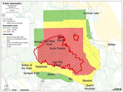 Oregon Bootleg Fire Map