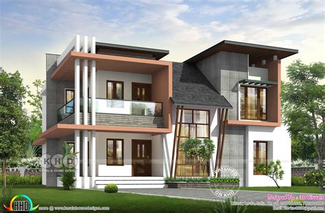 2078 sq-ft 4 bedroom contemporary 3d rendering - Kerala Home Design and ...