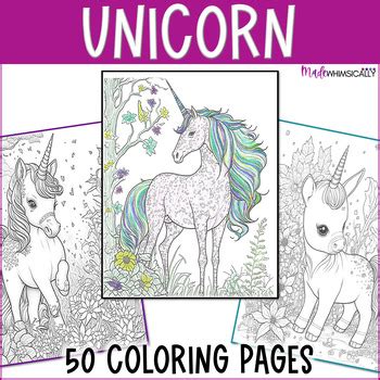 50% OFF First 48 HRS! Unicorn Coloring Pages - Mindfulness Posters SEL