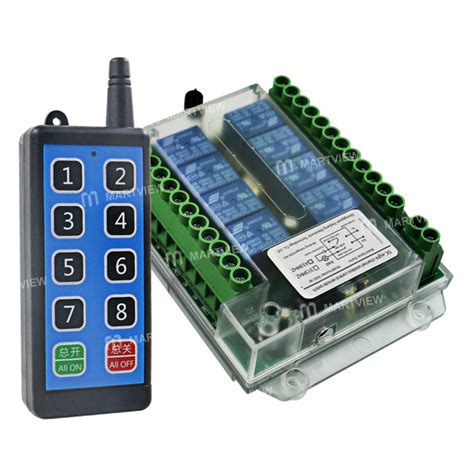 12V / 24V / 36V 8-Channel Wireless RF Remote Control Switch - Martview