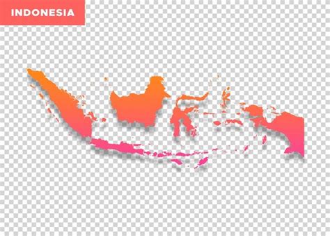 Premium PSD | Indonesia map on transparent background