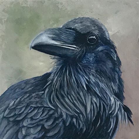 Crow #8, Original Oil Painting