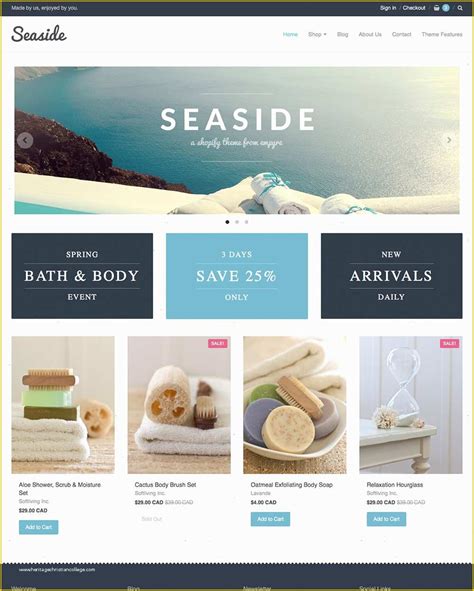 Free Shopify Templates Of Seaside theme Providence E Merce Website Template ...