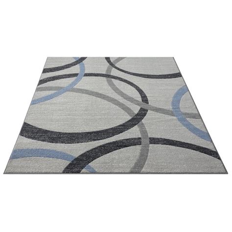 LR Home Riley 8 X 10 (ft) Blue/Gray Indoor Geometric Area Rug ...