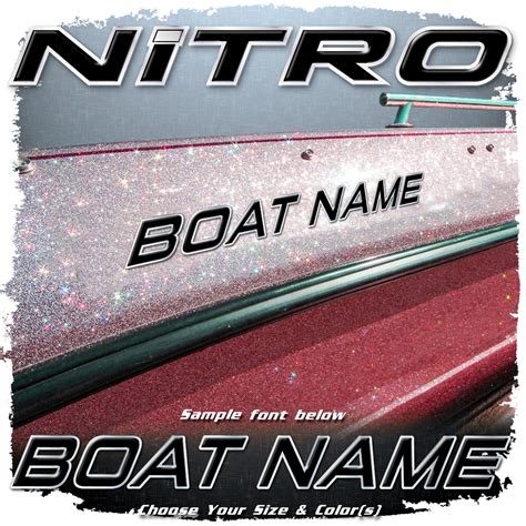 Domed Boat Name in the Nitro Font