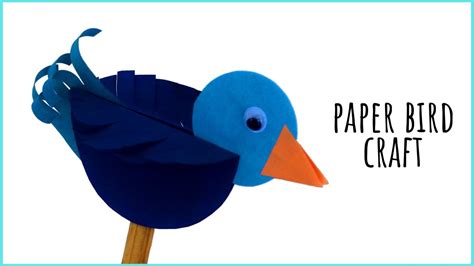 Paper Bird Craft | Easy Paper Craft Idea for Kids - YouTube