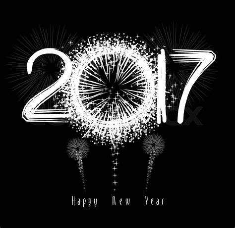 Happy new year 2017 Fireworks | Stock vector | Colourbox